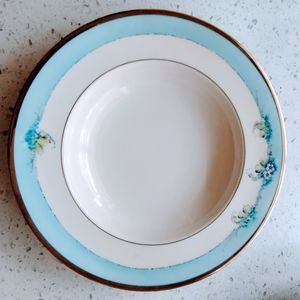6 Ransgil Porcelain China "Forget Me Not" Pattern